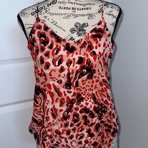 H&M Black and Red Fitted Camisole Top